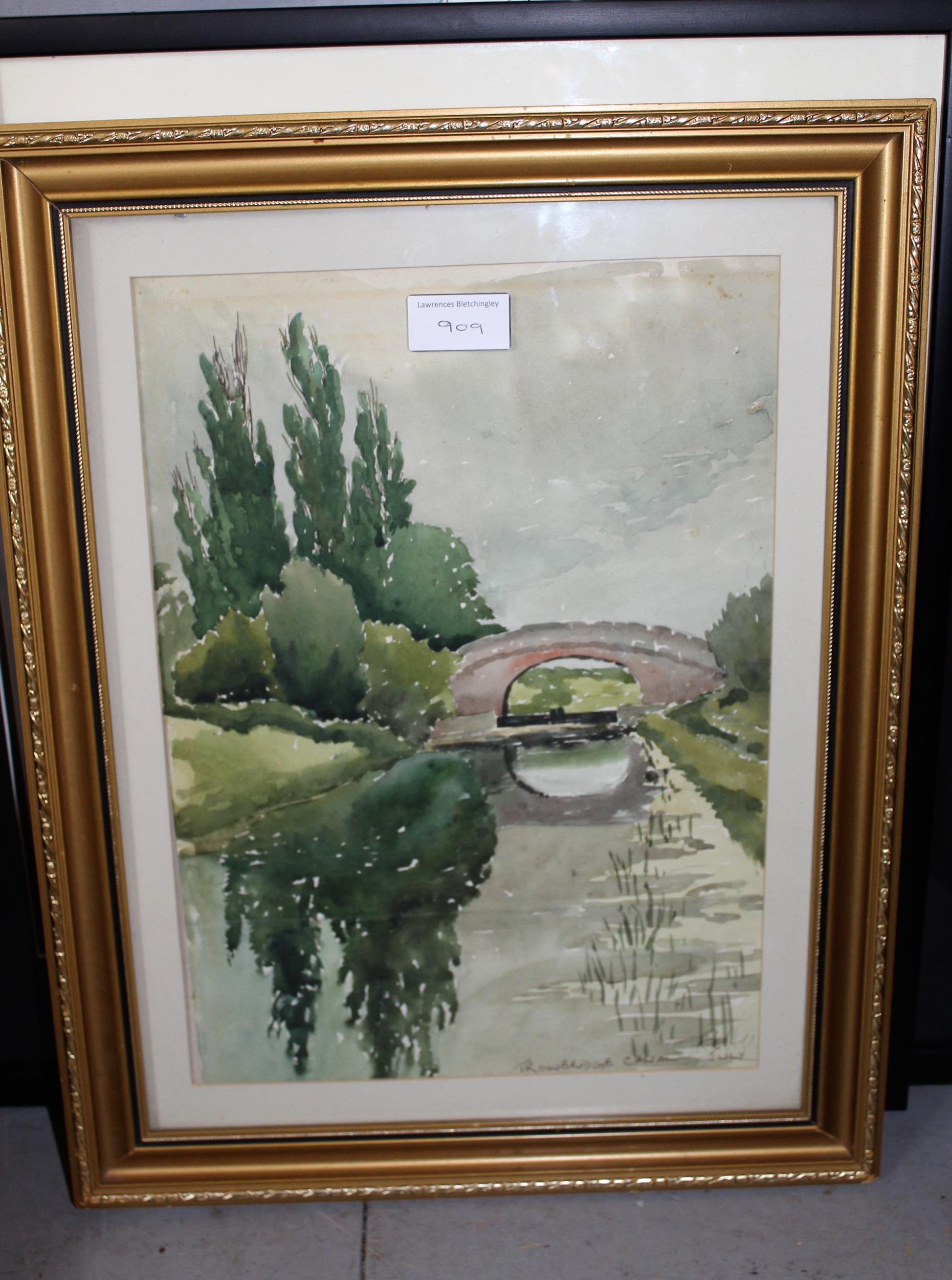 Thomas Rutter, group of four various watercolours and sketches, framed - Image 2 of 4