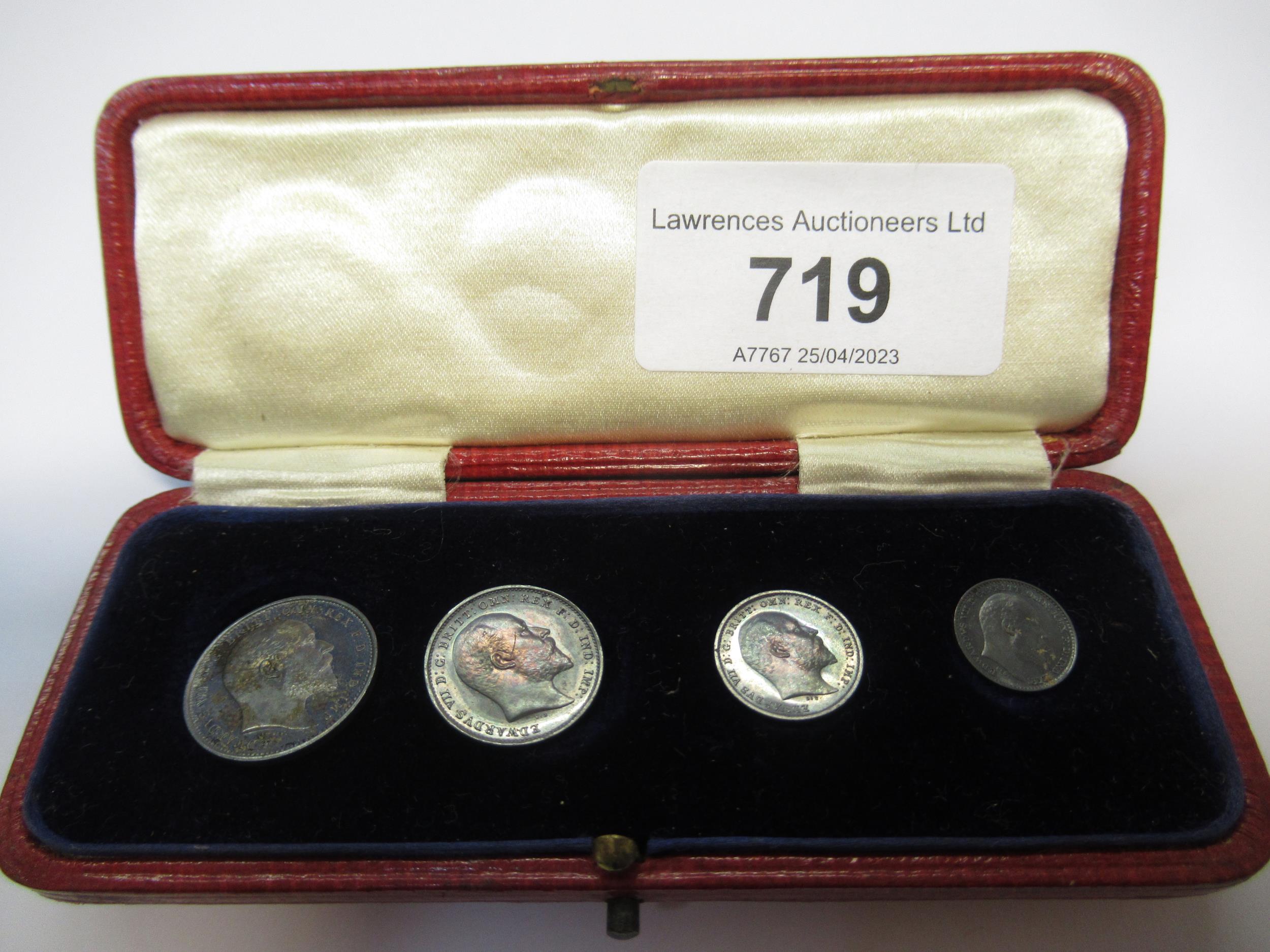 Edward VII Maundy coin set 1905, in original case
