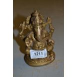 Small bronze figure of Ganesh, 11cms high