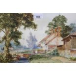 James Shearer, pair of watercolours, ' The Mill Pool, Maple Durham ' and ' Cuxham, Oxfordshire ',