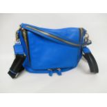 Anya Hindmarch, blue leather Maxi Zip crossbody bag with detachable and interchangeable straps