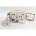 Anya Hindmarch, Space Invasion crossbody leather bag, complete with authenticity card Exterior -