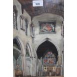 Thomas Rutter, group of four various watercolours and sketches, framed