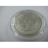 United States American silver dollar dated 1899