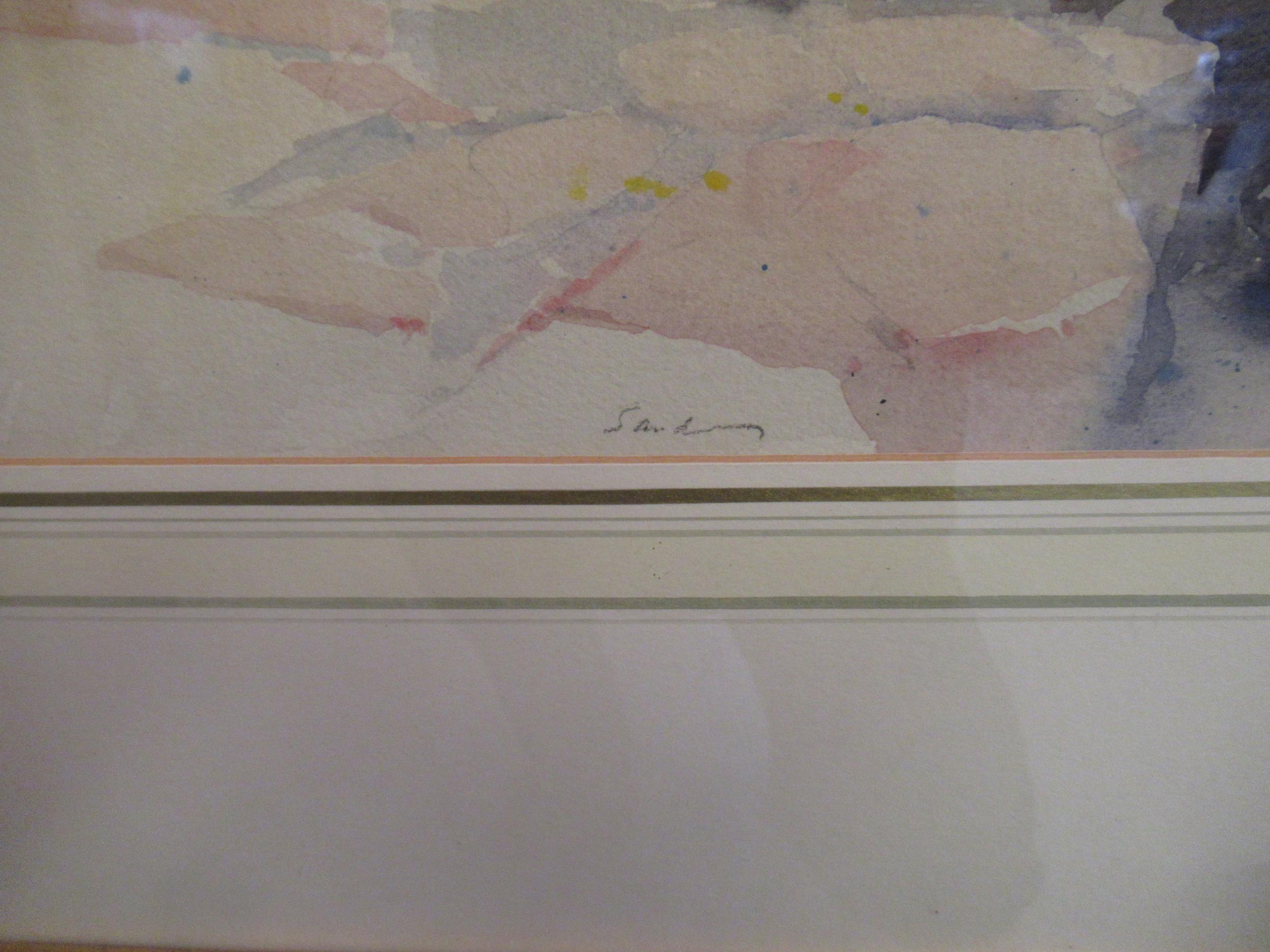 Frederick Sands, watercolour ' St. Aubin's Bay ', 40cms x 66cms approximately, signed, gilt framed - Image 4 of 5