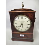 Regency mahogany bracket clock, the circular 6in enamel dial with Roman numerals, inscribed Robert