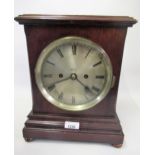 Early 20th Century mahogany bracket clock, the circular silvered dial inscribed ' Samuel Smith &