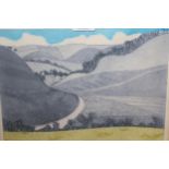 John Brunsdon, limited edition coloured print, numbered 66/150 entitled 'Off Chesil Beach', dated