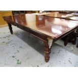 Hamilton & Tucker, three quarter size snooker / dining table, the six part removable mahogany top