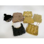 Small collection of various ladies evening bags
