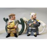 Group of three Royal Doulton limite3d edition teapots 'Cowboy and Indian', 'Norman and Saxon' and '