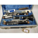 Corton clarinet in a fitted case