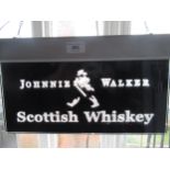 Johnny Walker Scotch whisky illuminating hanging sign