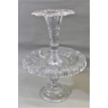 William Yeoward, large crystal table centre fruit stand, 54cms high