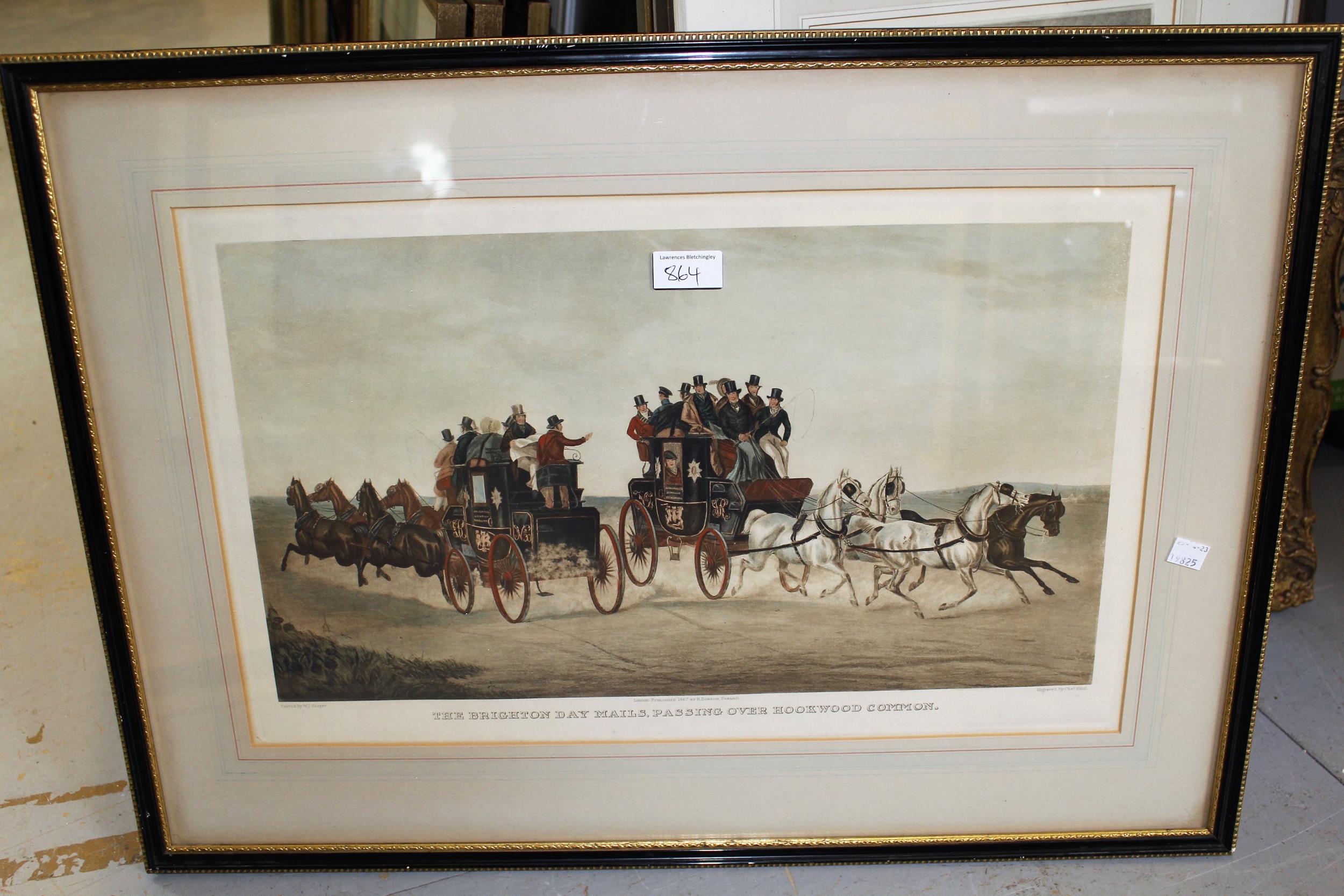 Pair of framed coloured engravings, titled ' Horse Dealing No. 1 and No. 2 ', engraved J. Harris, - Image 3 of 3