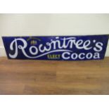 Late 19th/early 20th Century original 'Rowntree's Elect Cocoa' enamel sign with blue background