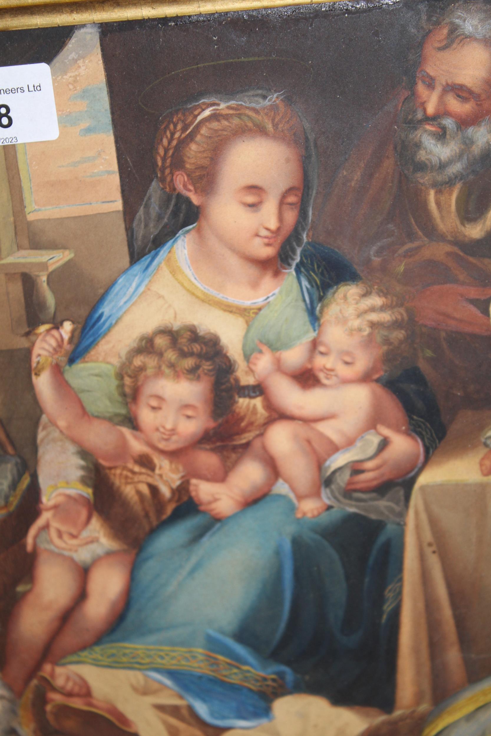 18th / 19th Century watercolour, The Holy Family, 25cms x 20cms