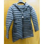 Moncler, ladies navy blue goose down jacket, size 0, with authenticity tag still attached,