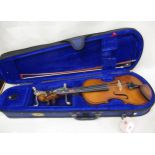 Stentor student violin in a fitted cased