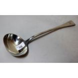 London silver Old English pattern soup ladle, dated 1896, 9.4oz t