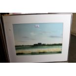 David Gentleman, watercolour, Camber Castle, signed, 38cms x 55cms, framed