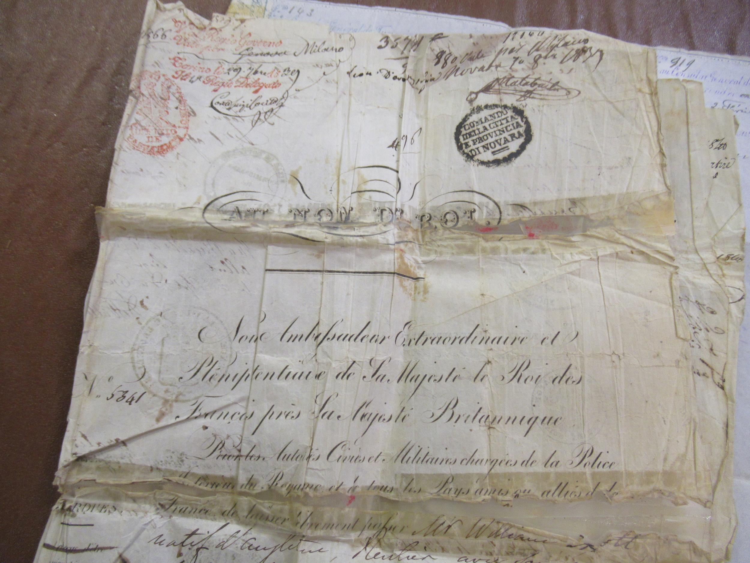 19th Century passport issued to Robert Henry Dudley Scott, signed by Henry John Viscount - Image 7 of 9