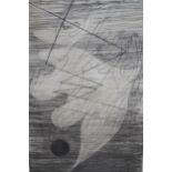 Stanley William Hayter, signed etching, abstract composition, inscribed ' For Mother, Paris, 9:8: