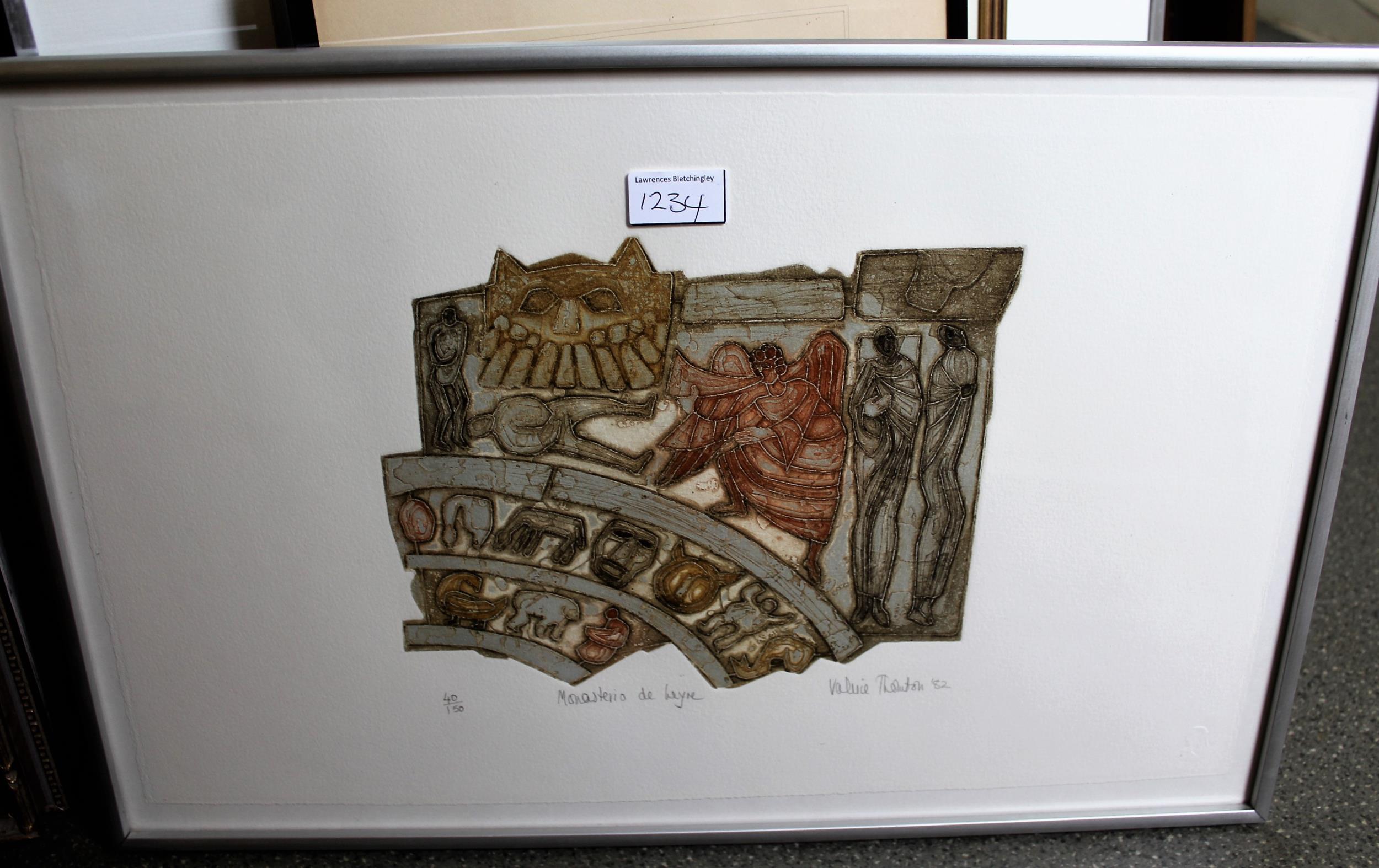 Valerie Thornton, pair of signed Limited Edition lithographs ' Cartmel ' and ' Monasterio's ' Both