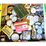 Large quantity of 19th & 20th Century pocket watch movements (for restoration and spares)