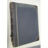 Late 19th / early 20th Century leather bound album with various photographs, prints and watercolours
