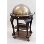 1930's Drake's of Brewer Street, London, mahogany and silver plated carving trolley, the domed lid