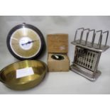 1940's original Siemens toaster, a boxed timer and 1970's Salter wall hanging scales