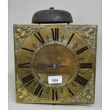 Rare 18th Century thirty hour birdcage movement with 9in square brass dial by William Budgen,