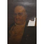 18th / 19th Century oil on canvas, portrait of John Dixon b.1752, gilt framed (with damages),