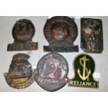 Collection of seventeen various metal fire insurance plaques