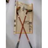 Two Scottish late 20th Century reproduction putters and a re-print of the first original Times