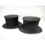 Two folding top hats