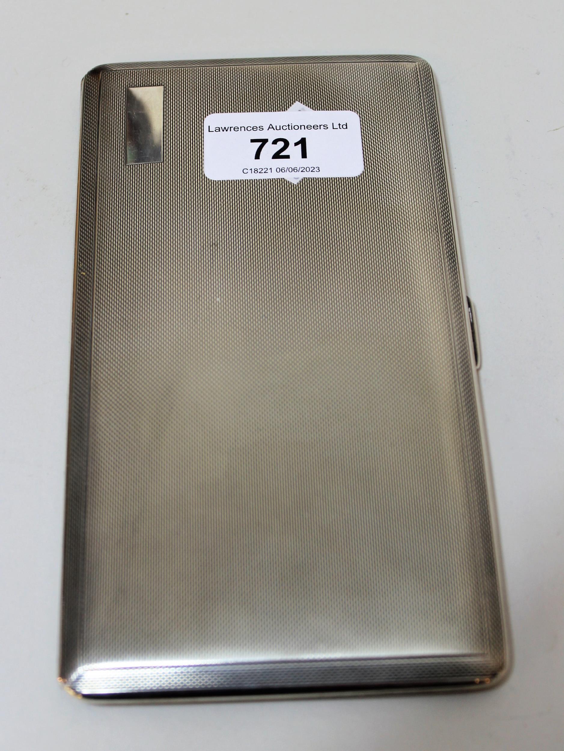 Garrard & Co. good quality rectangular Birmingham silver cigarette case, 8oz t