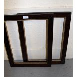 19th Century rosewood picture frame, together with a pair of 19th Century rosewood picture frames,