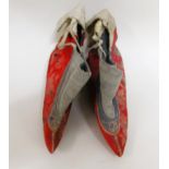 Pair of 19th Century Chinese silk embroidered shoes