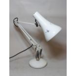 Modern Anglepoise type lamp, finished in white