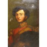 19th Century English school oil on canvas, inscribed verso ' Portrait of George D. Scott in