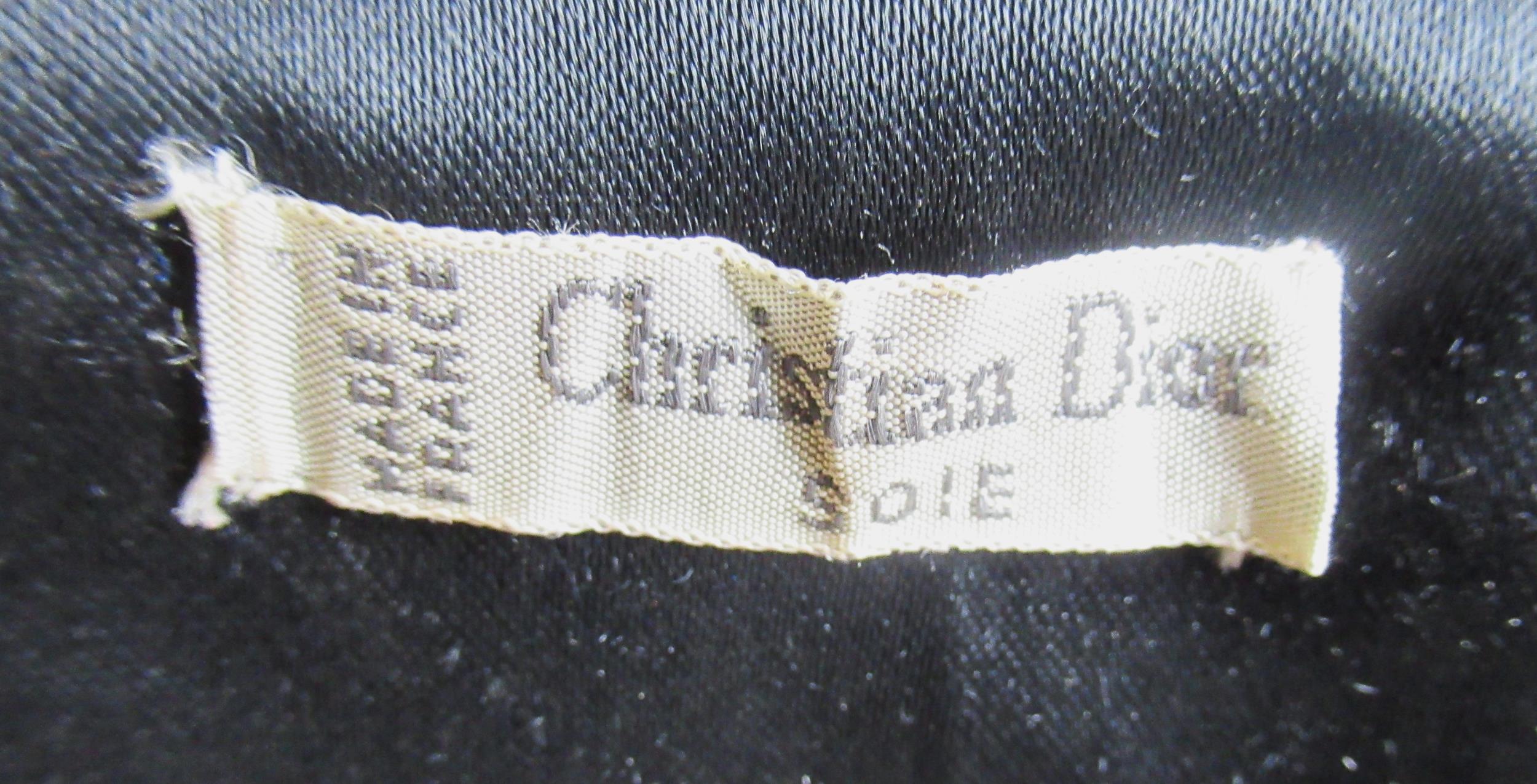 Christian Dior, ladies black silk collarless jacket with scalloped hem - Image 3 of 5