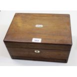 Victorian rosewood dressing case with fitted interior