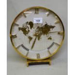 Mid Century world time clock by Kienzle, with a quartz movement, 26cms diameter