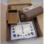 Box containing a small quantity of various games, including dominoes, draughts, solitaire and chess