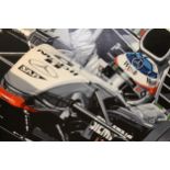 Colin Carter, oil painting titled ' The Ice Man Cometh ', featuring Kimi Raikkonen 2003, McLaren
