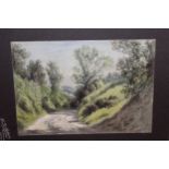 T. Whittle, folder containing a collection of approximately twelve small unframed watercolour and