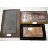 Group of three early 20th Century embossed metal camera club plaques