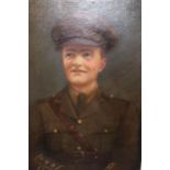 J. Linnell Chance, oil on canvas, portrait of Captain W.H. Dunn, unsigned, labelled verso, 69cms x